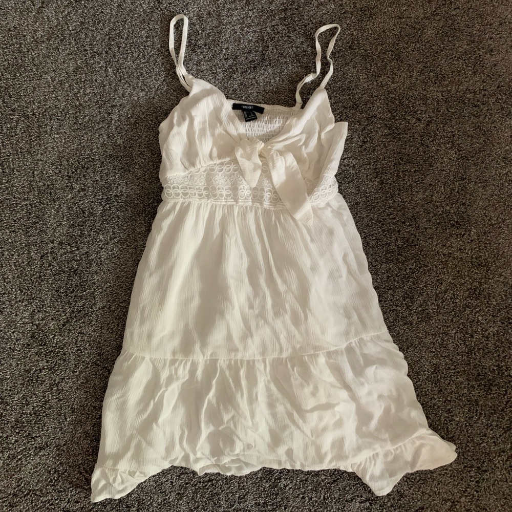 White cute and casual dress! 🙂